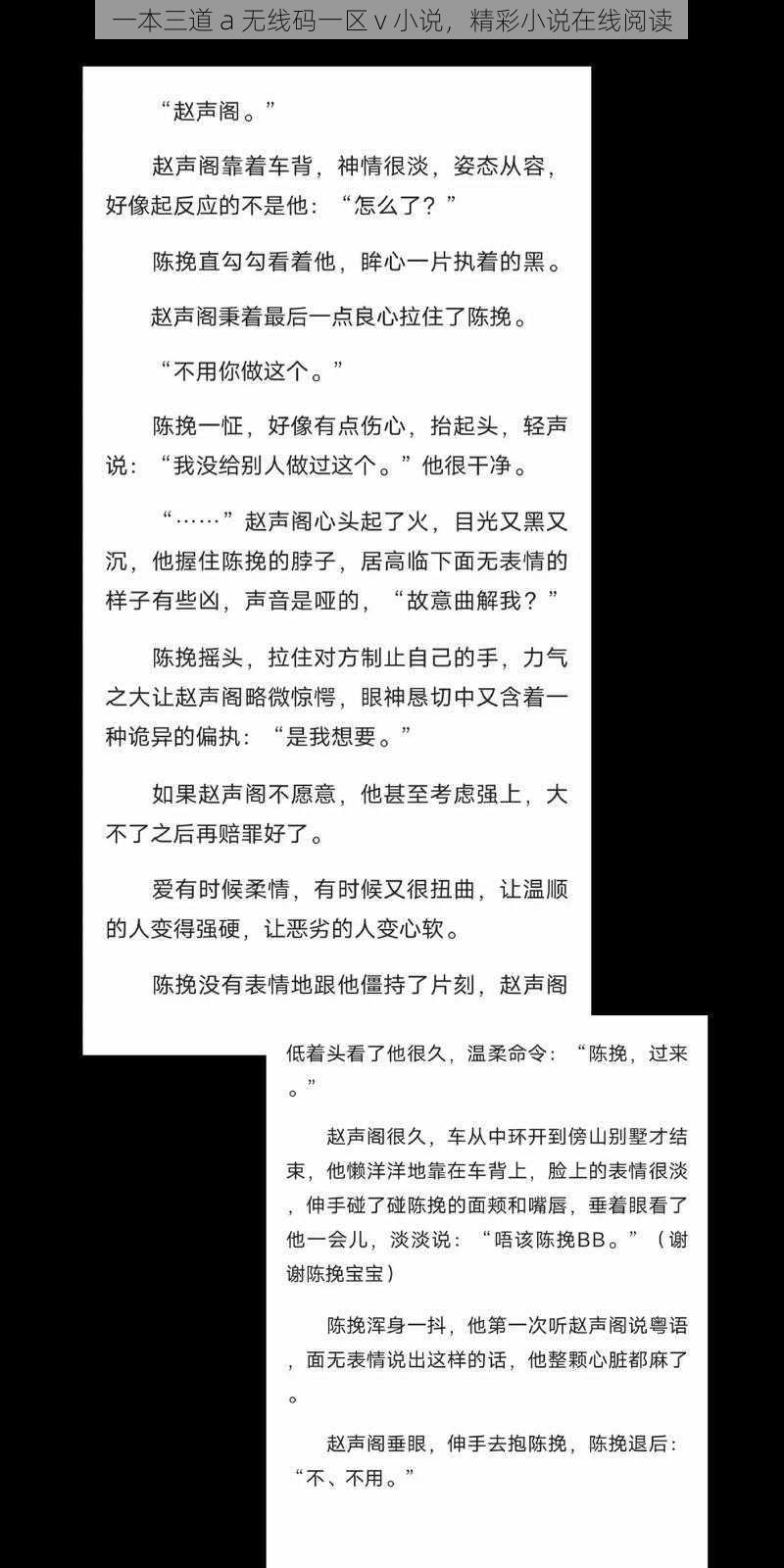 一本三道 a 无线码一区 v 小说,精彩小说在线阅读