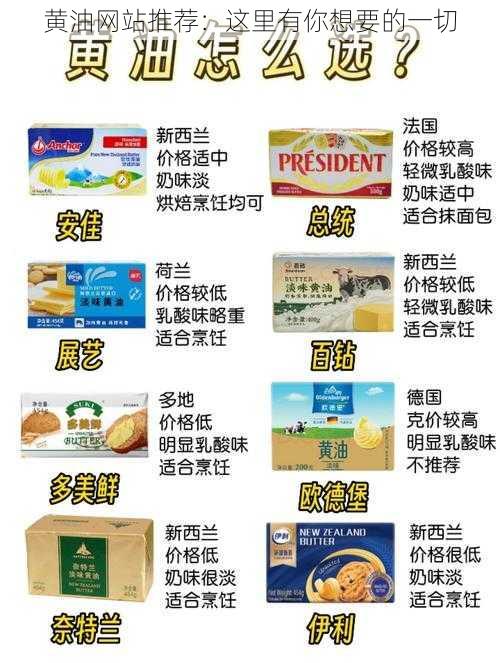 黄油网站推荐:这里有你想要的一切